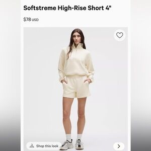 Lululemon Softstreme high rise shorts